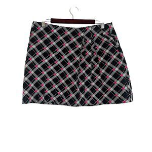 Academia Plaid Mini Skirt Black 12 Skater Grunge Festival Concert Artsy Chic 80s